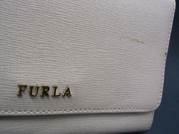 FURLA フルラ レザー ショルダーウォレット ポシェット 財布 レディース ピンク系 DE1600_画像3