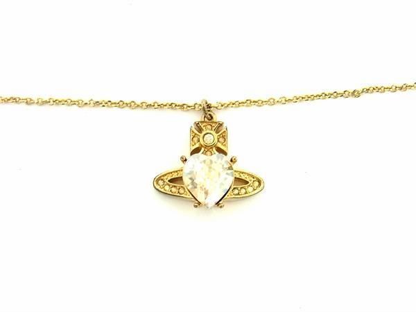 1円 Vivienne Westwood ヴィヴィアンウエストウッド オーブ アリエラ ネックレス アクセサリー レディース ゴールド系 AV9423_画像3