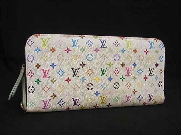 1円 LOUIS VUITTON ルイヴィトン M93753 モノグラムマルチカラー ポルトフォイユ アンソリット 二つ折り 長財布 アイボリー系 AX4497_画像1