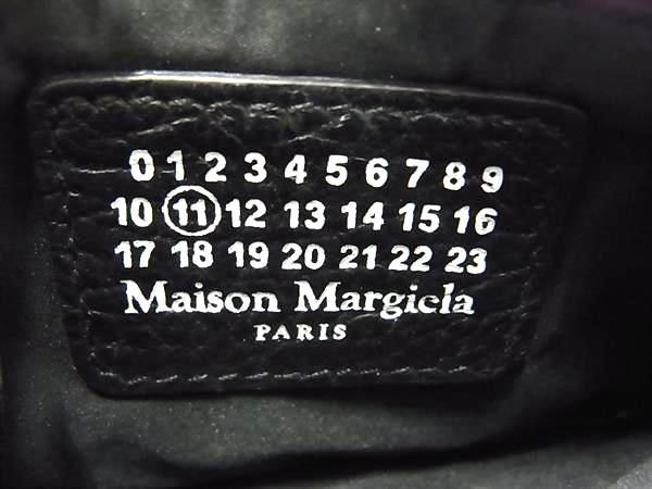 1円 Maison Margiela メゾン マルジェラ レザー フラグメントケース コインケース カードケース 小銭入れ ブラック系 AX4226_画像4