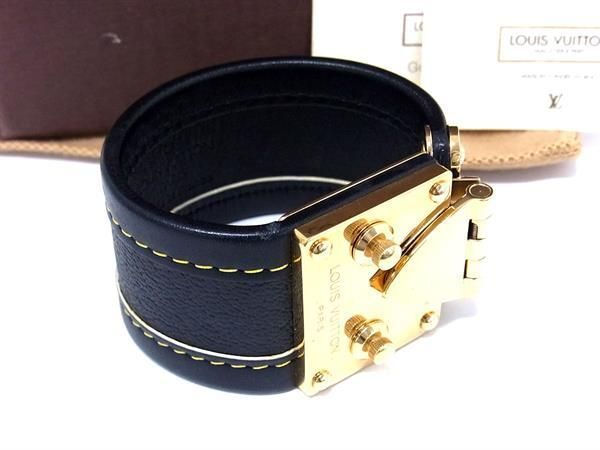 1円 ■美品■ LOUIS VUITTON ルイヴィトン M92750 ブラスレ セリュール ブレスレット アクセサリー レディース ブラック系 AX5378_画像1