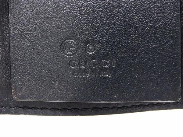 1円 ■極美品■ GUCCI グッチ 150402 GG柄 マイクログッチシマ レザー 6連 キーリング キーケース 鍵入れ メンズ ネイビー系 FA3000_画像4