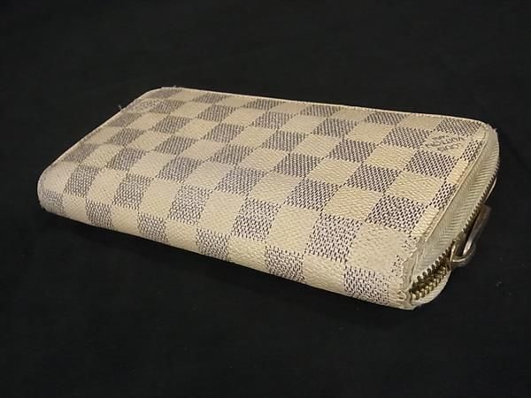 1円 LOUIS VUITTON ルイヴィトンN60019 ダミエアズール ジッピーウォレット ラウンドファスナー 長財布 ウォレット アイボリー系 FA2651_画像2