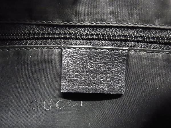 1円 GUCCI グッチ 001 3315 002058 レザー ワンショルダーバッグ 肩掛け レディース ブラック系 BJ1113_画像6