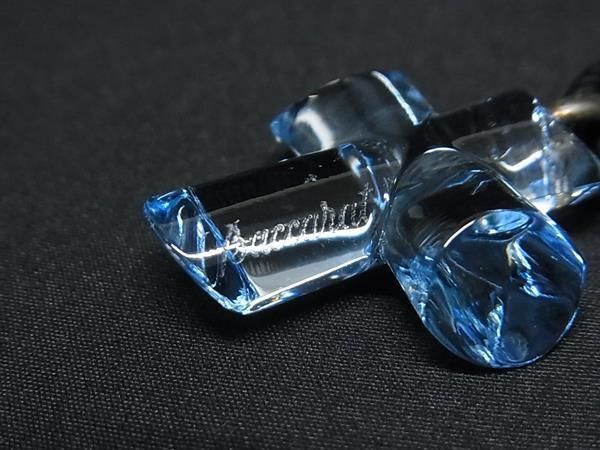 1円 ■美品■ Baccarat バカラ エデン クリスタルガラス×SV925 ネックレス ペンダント アクセサリー クリアブルー系 FA3010の画像4