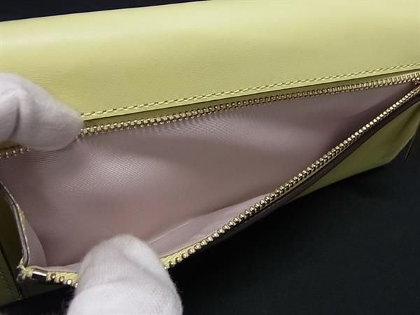 ■新品■未使用■ kate spade ケイトスペード PWRU7498 二コラツイスト レザー 二つ折り 長財布 ウォレット レディース イエロー系 AU9873_画像6