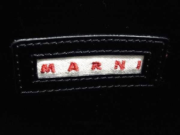 ■新品同様■ MARNI マルニ ミュゼオ レザー 2WAY クロスボディ ハンドバッグ ショルダーバッグ レディース ブラック系 FA1343_画像9