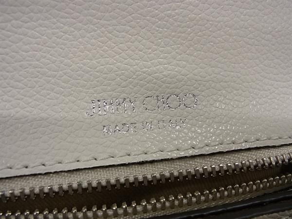 ■新品同様■ JIMMY CHOO ジミーチュウ マデリン レザー ラインストーン 2WAY ハンドバッグ ショルダー ポシェット ホワイト系 FC0285_画像9