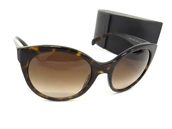 1円 ■美品■ PRADA プラダ SPR23 56□20 2AU-661 140 べっ甲調 サングラス メガネ 眼鏡 メンズ レディース ブラウン系 FA3208_画像1