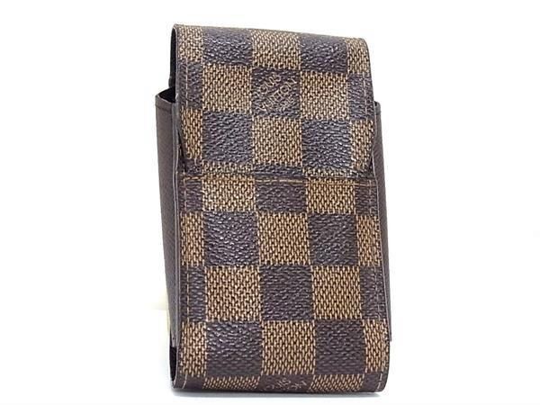 1円 LOUIS VUITTON ルイヴィトン N63024 ダミエ エテュイ シガレットケース 煙草ケース レディース メンズ ブラウン系 AX4803_画像1