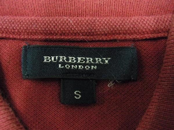 1円 Burberrys バーバリーズ コットン100％ 半袖 ポロシャツ 表記サイズ S トップス 洋服 メンズ レッド系 FA0114_画像3