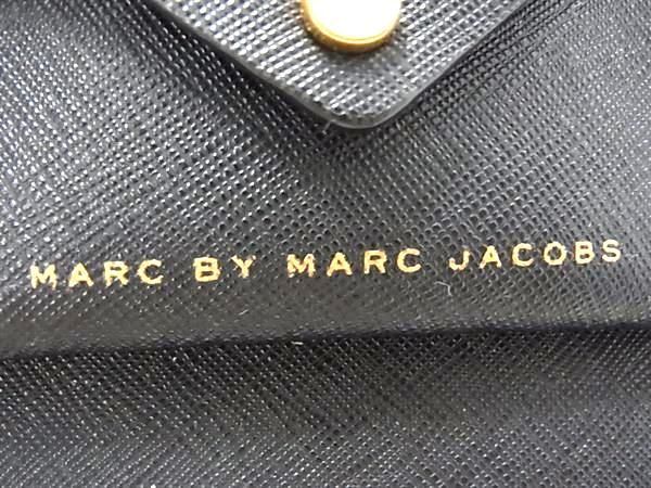 1円MARC BY MARC JACOBS マークバイマークジェイコブス レザー ポーチ付き トートバッグ ショルダーバッグ レディース ブラック系 FA1503_画像6