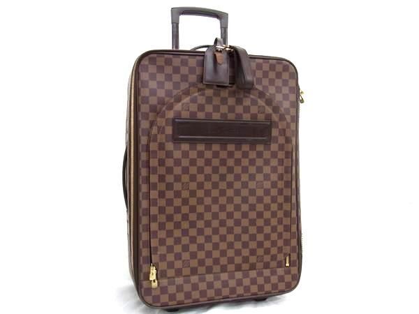 1円 LOUIS VUITTON ルイヴィトン N23294 ダミエ ペガス55 2輪 キャリーケース キャリーバッグ スーツケース 旅行かばん ブラウン系 AW4356_画像1