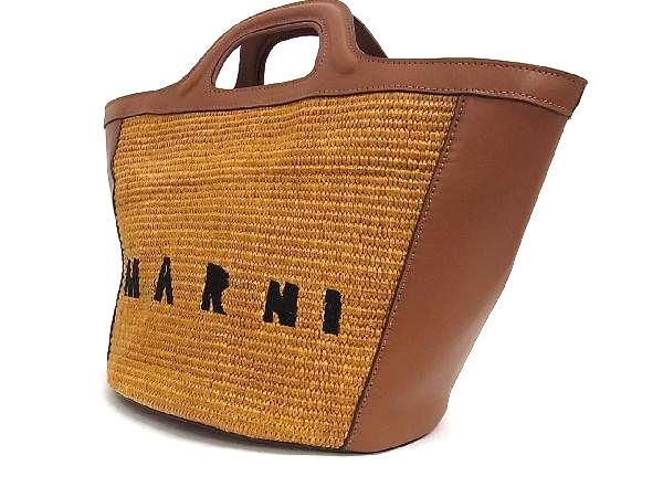 # ultimate beautiful goods # MARNI Marni Toro pika rear rough .a× leather 2WAY handbag shoulder lady's brown group FC0146