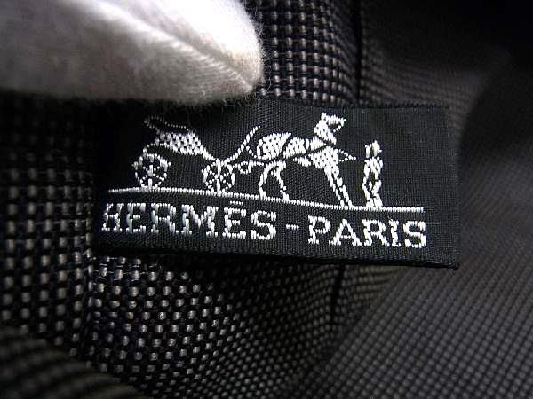 1円 ■美品■ HERMES エルメス エールラインGM キャンバス シルバー金具 ハンドバッグ トート レディース グレー系 AW3311_画像6