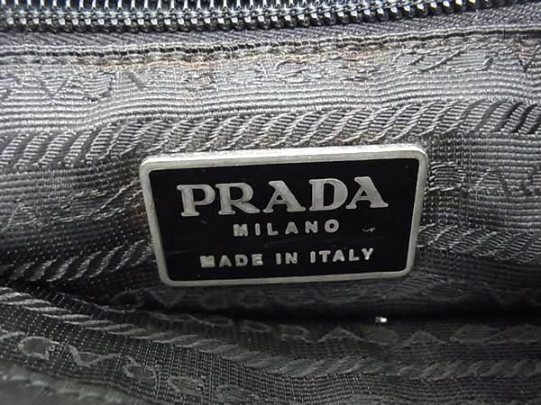 1円 PRADA プラダ テスートナイロン ショルダーバッグ トートバッグ 肩掛け レディース メンズ ブラック系 BG7585_画像6