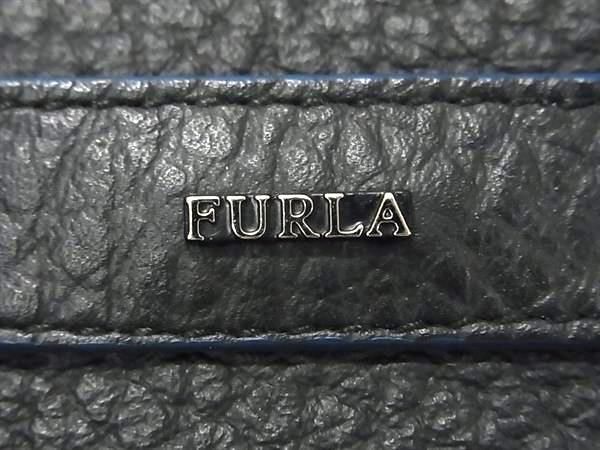 1円 ■極美品■ FURLA フルラ ジョーヴェ レザー トートバッグ ショルダーバッグ 肩掛け メンズ ブラック系 AV7386_画像6