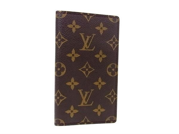 1円 ■極美品■ LOUIS VUITTON ルイヴィトン R20503 モノグラム アジェンダポッシュ 手帳カバー アドレス帳 ブラウン系 FA2399_画像1