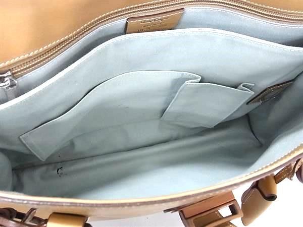 1円 ■美品■ Salvatore Ferragamo フェラガモ DY-21 5419 ガンチーニ レザー トート ハンドバッグ ショルダー ブラウン系 FC1758_画像6