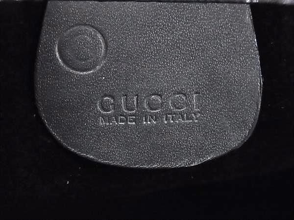 1円 ■美品■ GUCCI グッチ 002 3754 0329 レザー ハンドバッグ トートバッグ レディース メンズ ダークグレー系 BI1516_画像6