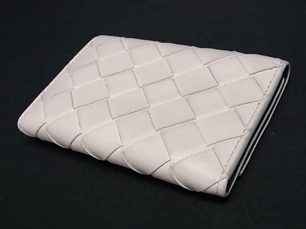 1円 ■美品■ BOTTEGA VENETA ボッテガヴェネタ イントレチャート レザー 6連 キーケース 鍵入れ メンズ レディース アイボリー系 BK0555の画像2