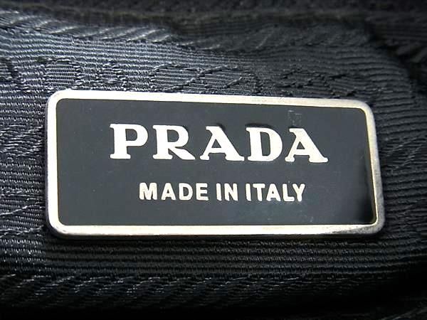 1円 PRADA プラダ テスートナイロン クロスボディバッグ ショルダーバッグ 斜め掛けかばん レディース メンズ ブラック系 BI1542の画像6