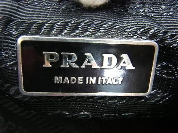 1円 PRADA プラダ テスートナイロン×レザー トートバッグ ショルダー 肩掛けかばん レディース ブラック系 AX5898_画像6