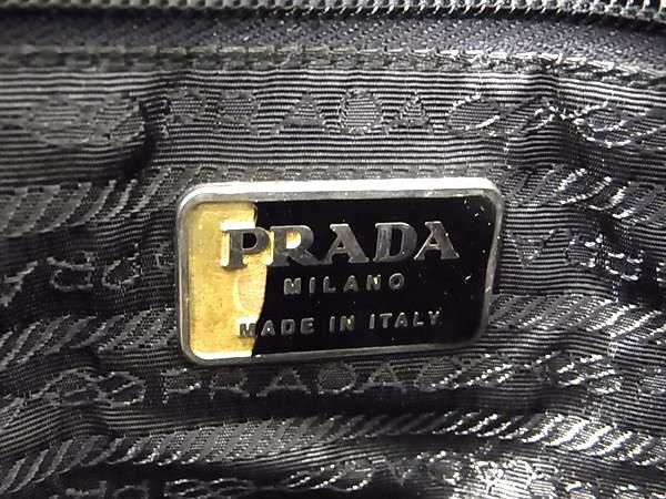 1円 PRADA プラダ テスートナイロン×レザー ショルダーバッグ 肩掛けかばん 斜め掛けかばん レディース ブラック系 BK0641の画像6