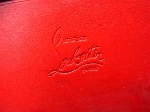 1円 Christian Louboutin クリスチャンルブタン パネトーネ スパイクスタッズ レザー コインケース カード入れ アイボリー系 DA6732_画像4