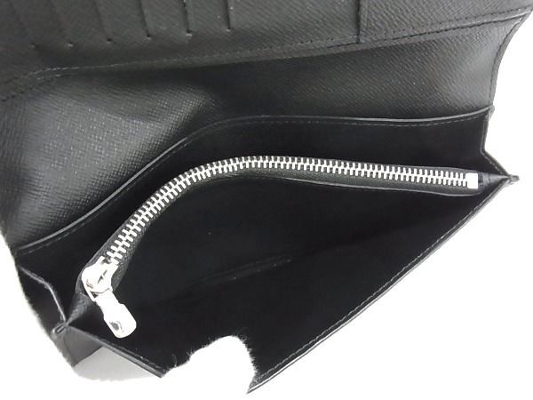 1円 ■極美品■ LOUIS VUITTON ルイヴィトン M60622 エピ ポルトフォイユ ブラザ 二つ折り 財布 ウォレット ブラック系 EA1948_画像4