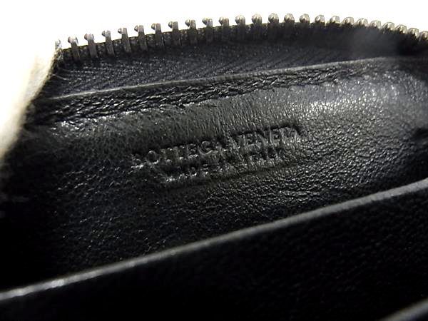 1円 BOTTEGA VENETA ボッテガヴェネタ レザー コインケース コインパース 小銭入れ カードケース カード入れ 名刺入れ ブラック系 AV7673の画像4