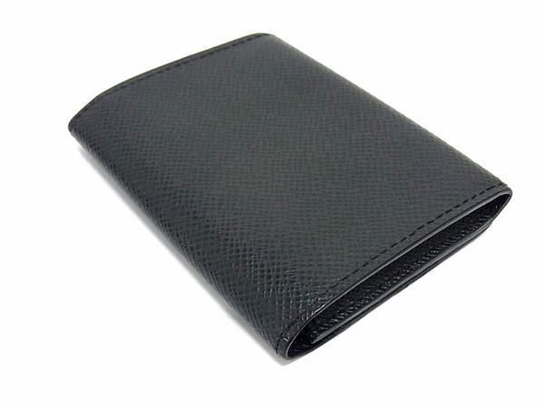 1円 ■新品同様■ LOUIS VUITTON ルイヴィトン M30922 タイガ アンヴェロップ カルト ドゥ ヴィジット カードケース ブラック系 AV7775の画像2