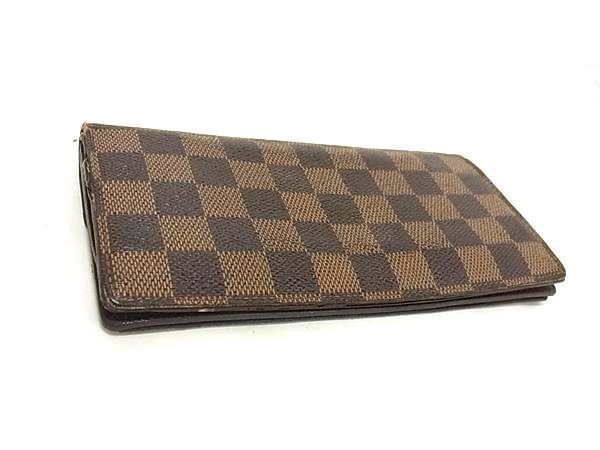 1円 LOUIS VUITTON ルイヴィトン N60002 ダミエ ポルトフォイユ アコルディオン 二つ折り 長財布 ウォレット 札入れ ブラウン系 AV7783の画像2