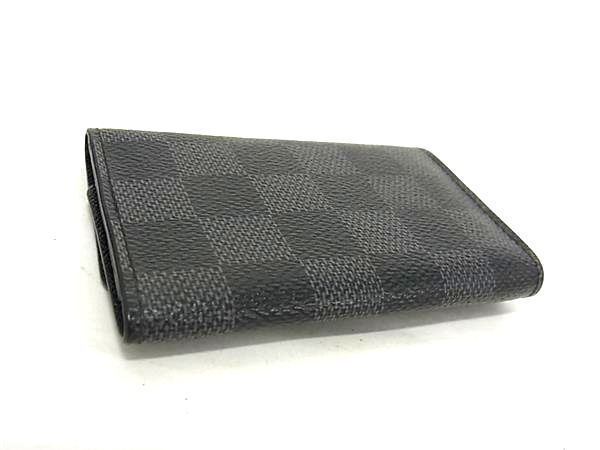 1円 ■美品■ LOUIS VUITTON ルイヴィトン N62662 ダミエグラフィット ミュルティクレ6 6連 キーケース 鍵入れ メンズ ブラック系 AV7771_画像2