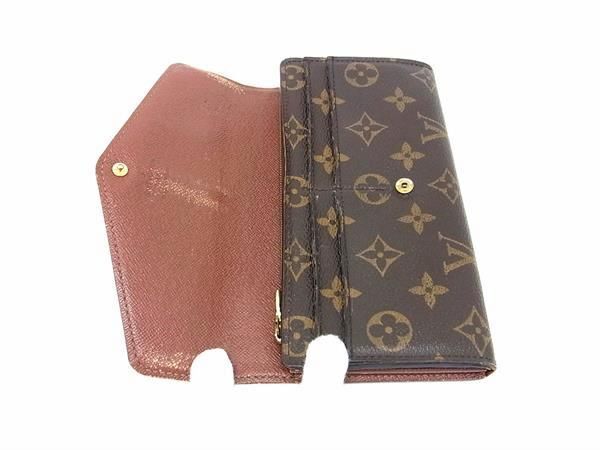 1円 LOUIS VUITTON ルイヴィトン M60531 モノグラム ポルトフォイユ サラ 二つ折り 長財布 ウォレット ブラウン系 FA2391_画像3