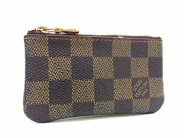 1円 LOUIS VUITTON ルイヴィトン N62658 ダミエ ポシェット クレ コインケース コインパース 小銭入れ ブラウン系 FA2395の画像1