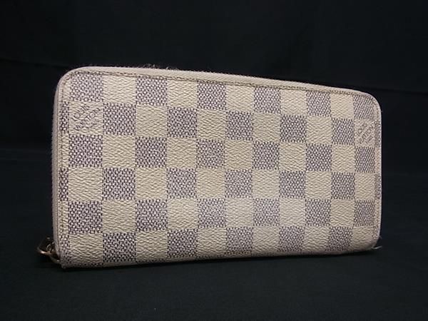 1円 LOUIS VUITTON ルイヴィトン N60019 ダミエアズール ジッピーウォレット ラウンドファスナー 長財布 アイボリー系 FC0890_画像1