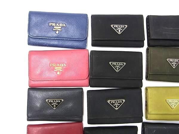 1円 PRADA プラダ テスートナイロン サフィアーノレザー等 キーケース 鍵入れ 19点セット まとめ売り DA6648_画像2