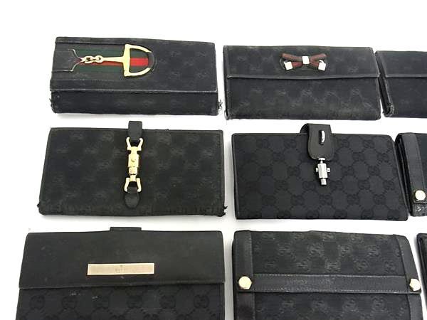 1円 GUCCI グッチ ニュージャッキー シェリーライン等 GG柄 二つ折り 長財布 ウォレット 10点セット まとめ売り DA6673_画像2