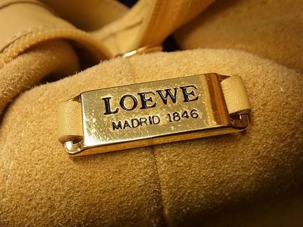 1円 ■美品■ LOEWE ロエベ ヴィンテージ レザー クロスボディ ショルダーバッグ 斜め掛けかばん レディース イエロー系 CD1301_画像6