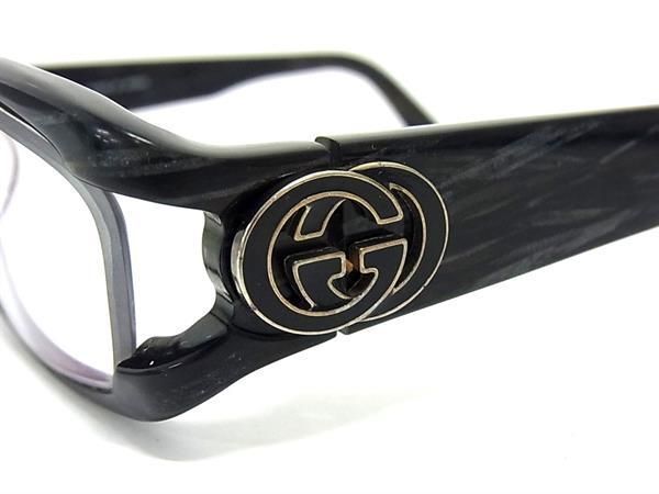 1円 GUCCI グッチ GG-9046J インターロッキングG 度入り めがね メガネ 眼鏡 メンズ レディース ブラック系 AW3135_画像3