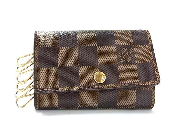 1円 ■美品■ LOUIS VUITTON ルイヴィトン N62630 ダミエ ミュルティクレ6 6連 キーケース 鍵入れ レディース メンズ ブラウン系 AV7769の画像1