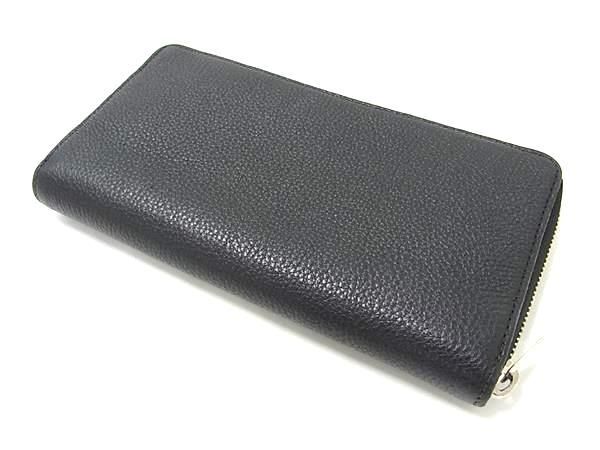 1円 ■美品■ BALENCIAGA バレンシアガ 392124 レザー ラウンドファスナー 長財布 ウォレット 小銭入れ 札入れ ブラック系 AX4376の画像2