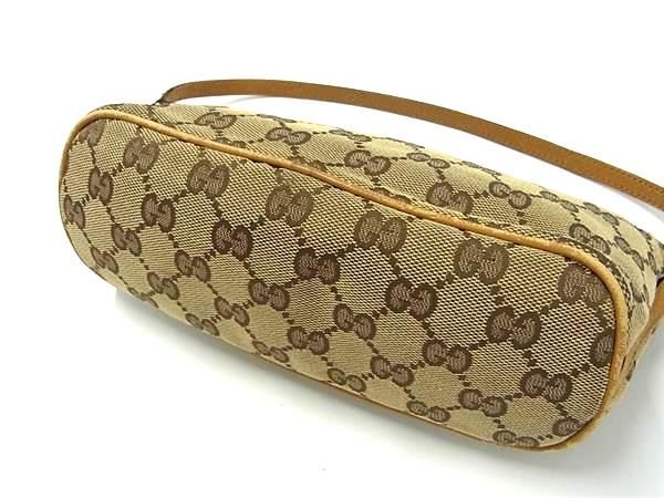 1円 GUCCI グッチ 039 1103 2123 GG柄 GGキャンバス ワンハンドル ハンドバッグ レディース ベージュ系 BK0065_画像4