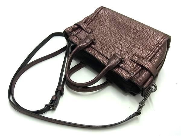 1円 ■美品■ COACH コーチ 35990 スワッガー レザー 2WAY クロスボディ トート ハンドバッグ ショルダーバッグ ワインレッド系 FC1325_画像3