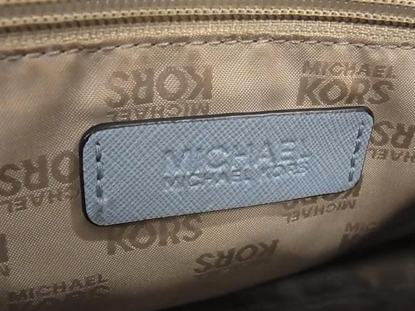 1円 ■美品■ MICHAEL KORS マイケルコース レザー 2WAY ハンドバッグ トート ショルダー 斜め掛け レディース ライトブルー系 FC1542_画像6