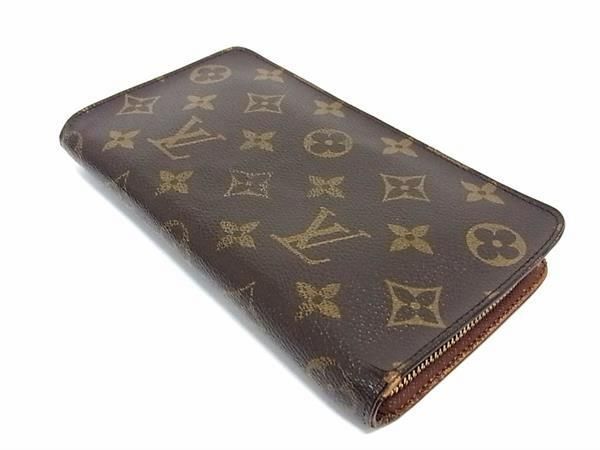 1円 LOUIS VUITTON ルイヴィトン M61727 モノグラム ポルトモネジップ ラウンドファスナー 長財布 ウォレット ブラウン系 AX5986_画像2