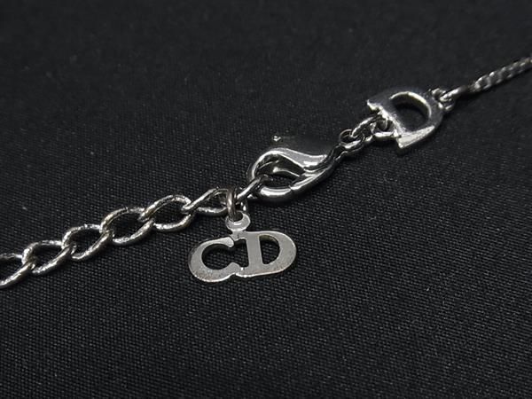 1円 ChristianDior クリスチャンディオール クロス 十字架 ネックレス ペンダント アクセサリー レディース メンズ シルバー系 BK0487の画像3