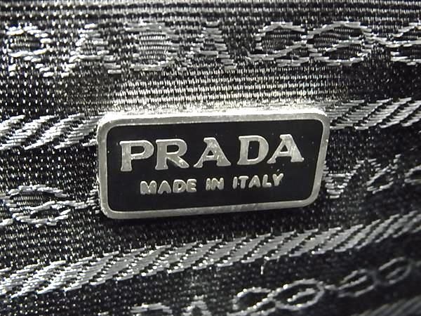 1円 PRADA プラダ テスートナイロン フラワー 花柄 ワンハンドル ハンドバッグ レディース ブラック系 BJ0469_画像6