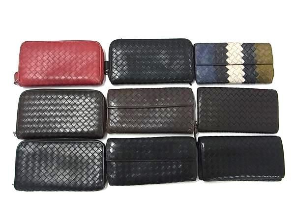 1円 BOTTEGA VENETA ボッテガヴェネタ イントレチャート ラウンドファスナー 二つ折り 長財布 ウォレット 9点セット まとめ売り DA6558の画像1